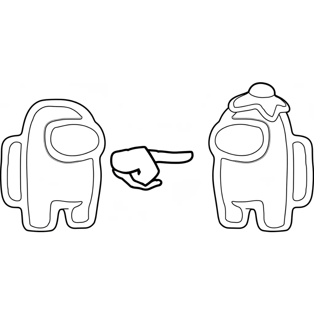 Among Us 1 para colorear para imprimir gratis pdf