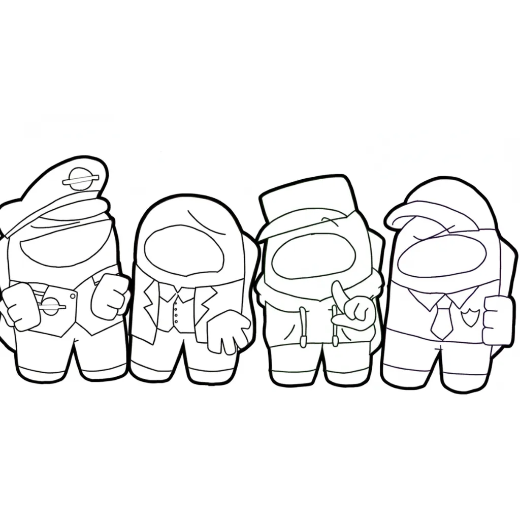 Among Us 10 para colorear para imprimir gratis