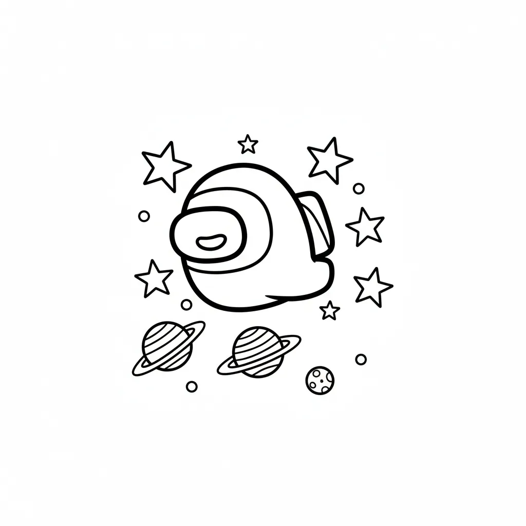 Among Us 11 para colorear para niños