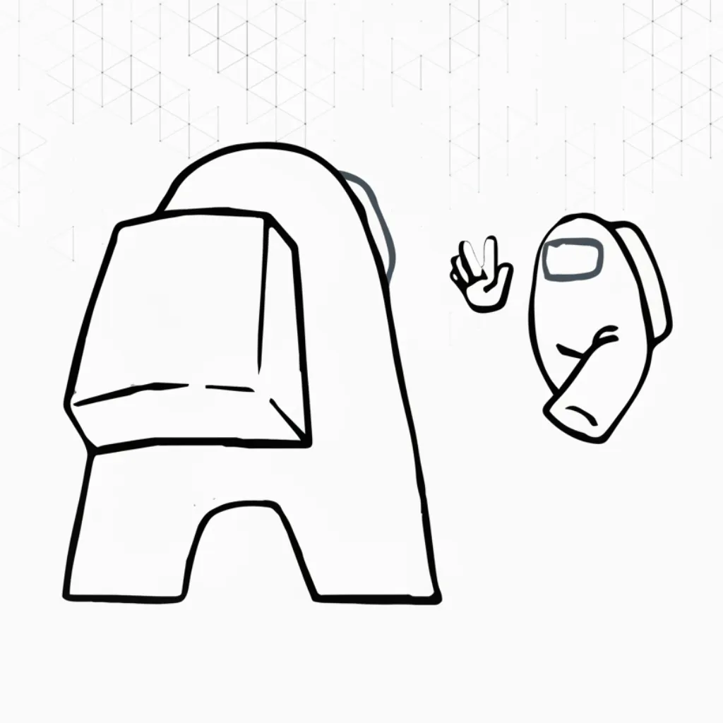 Among Us 15 para colorear para niño de 6 años