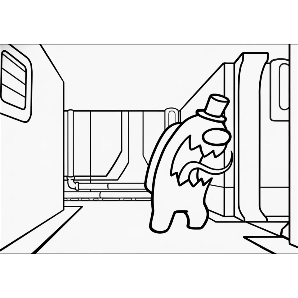 Among Us 18 para colorear para niños