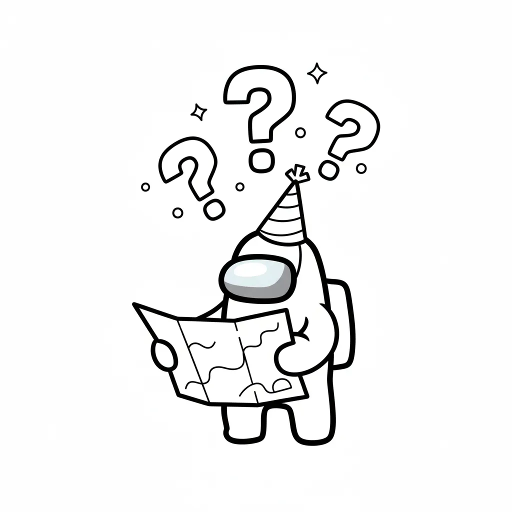 Among Us 2 para colorear para imprimir gratis pdf