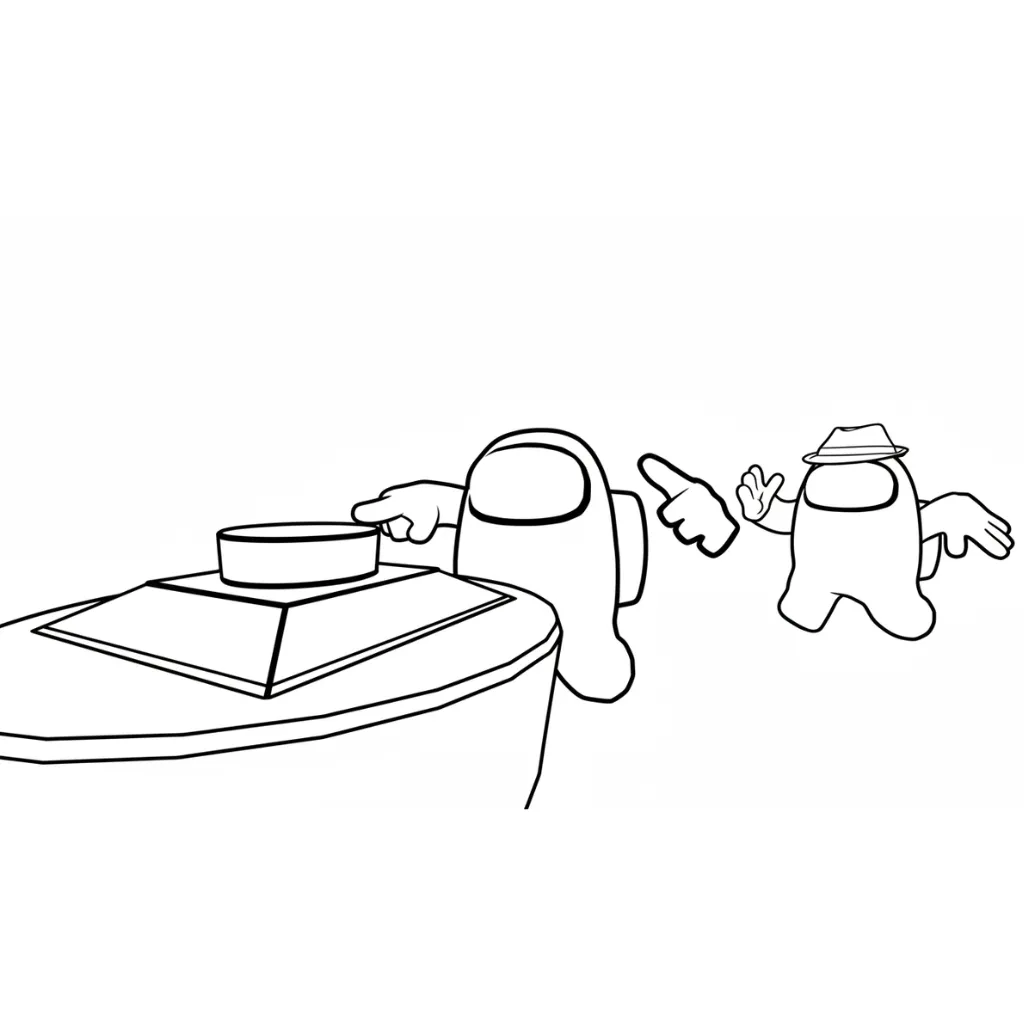 Among Us 3 para colorear para niño gratis