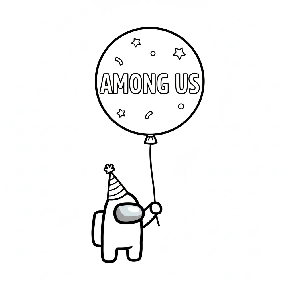 Among Us 4 para colorear para imprimir pdf gratis