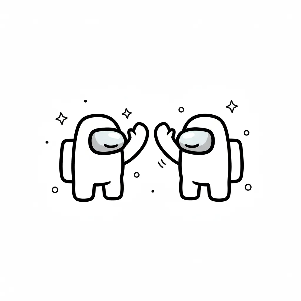 Among Us 6 para colorear para imprimir para niños