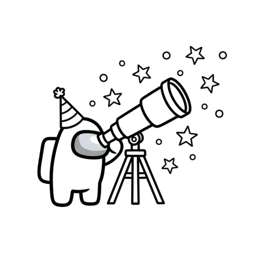 Among Us 9 para colorear para niño de 8 años