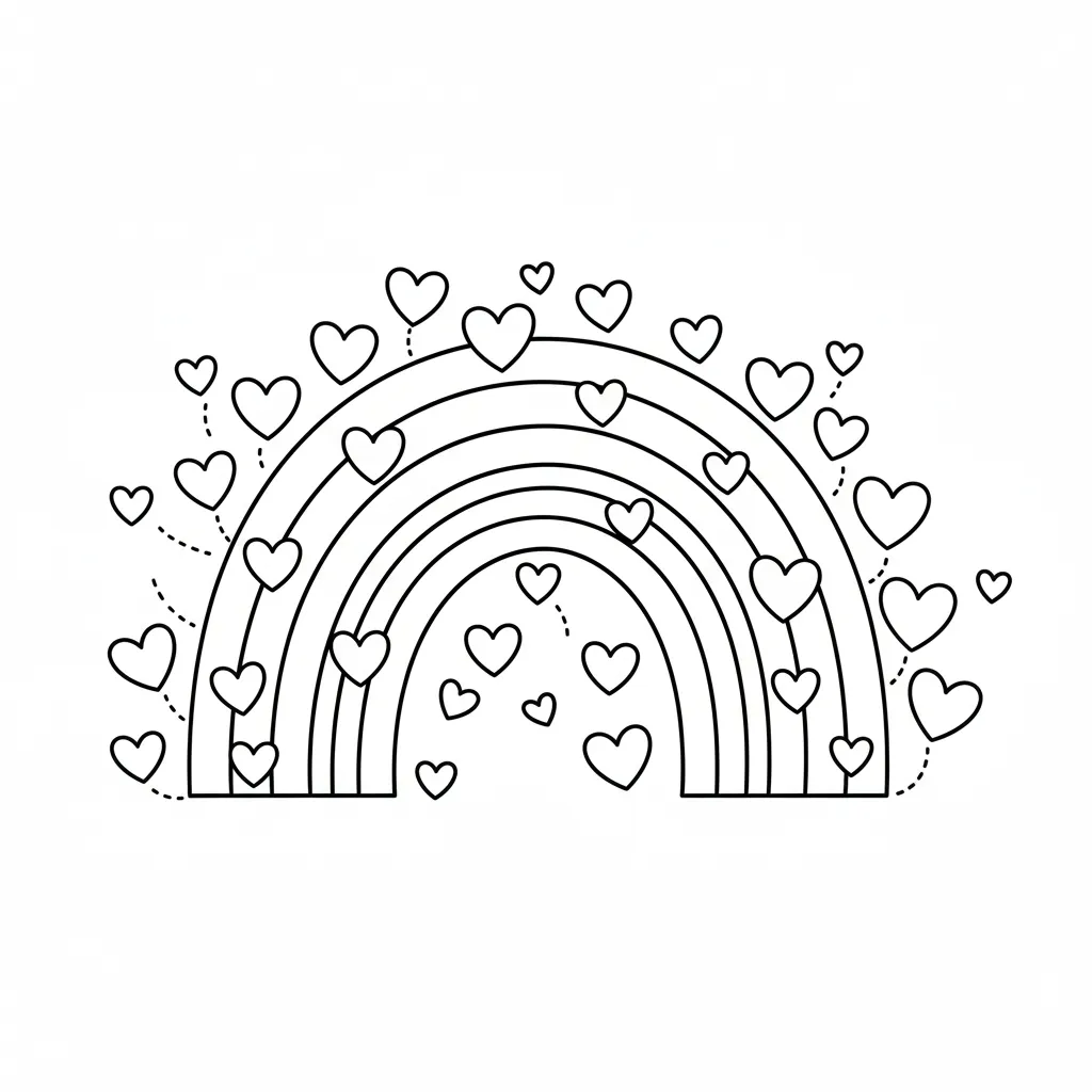 Arcoiris 1 para colorear para niño para imprimir gratis