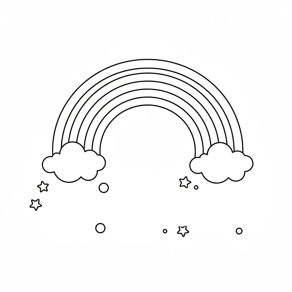 Arcoiris 11 para colorear para niño de 10 años