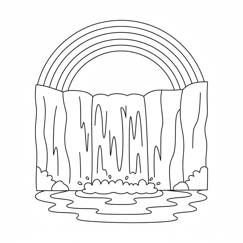 Arcoiris 12 para colorear para imprimir para niños