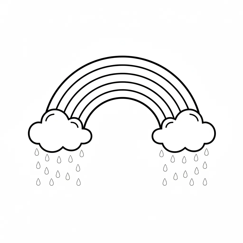 Arcoiris 9 para colorear para imprimir gratis