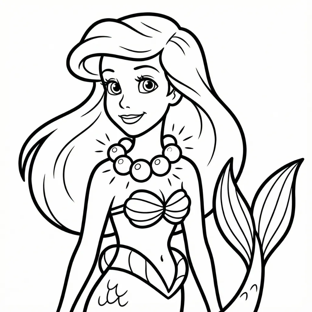 Ariel 1 para colorear para imprimir pdf