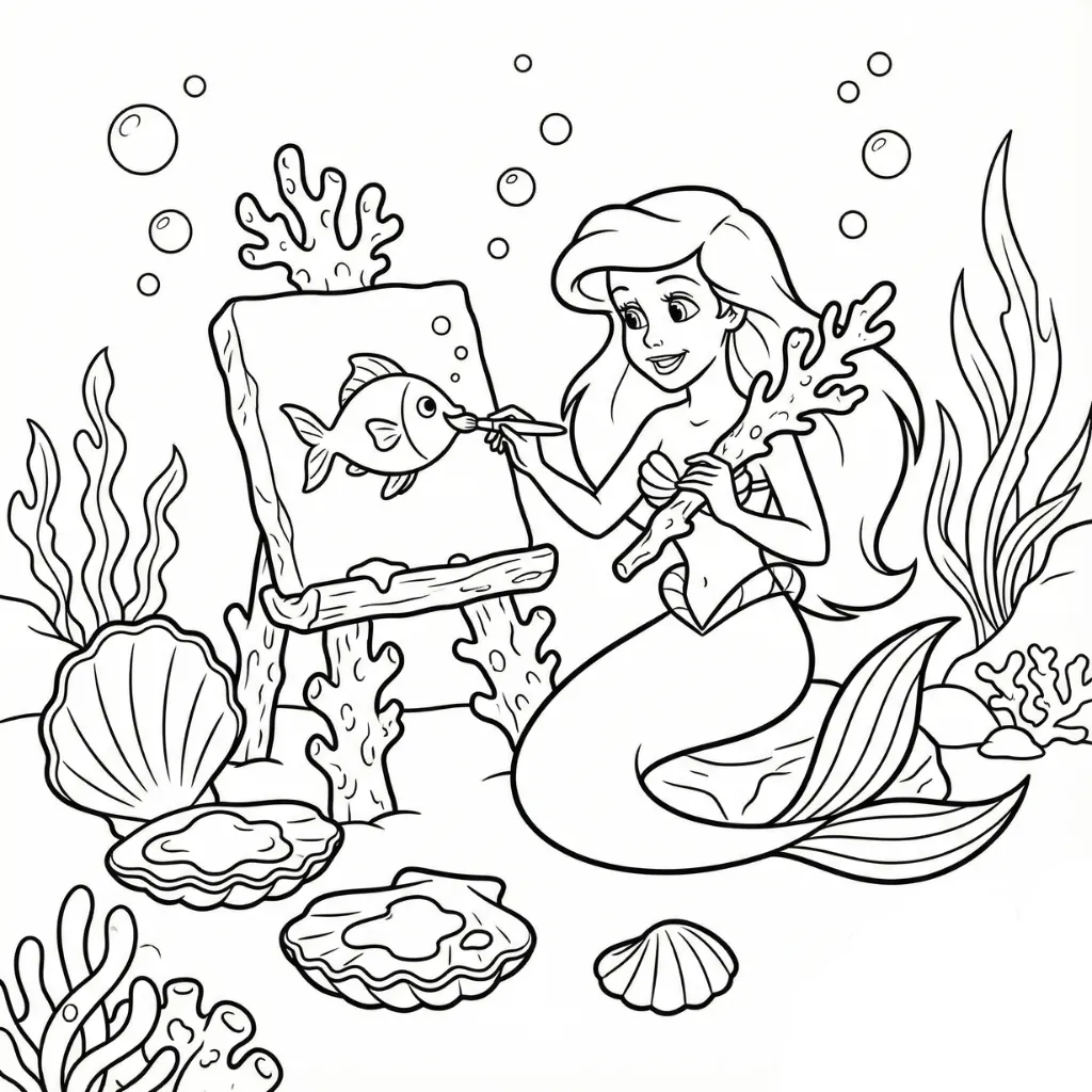 Ariel 12 para colorear en línea