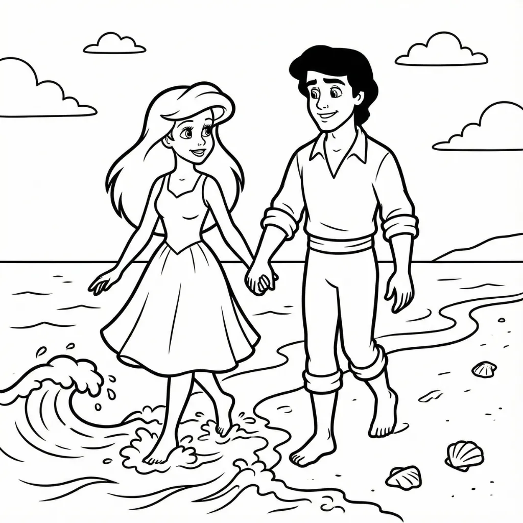 Ariel 13 para colorear para niños