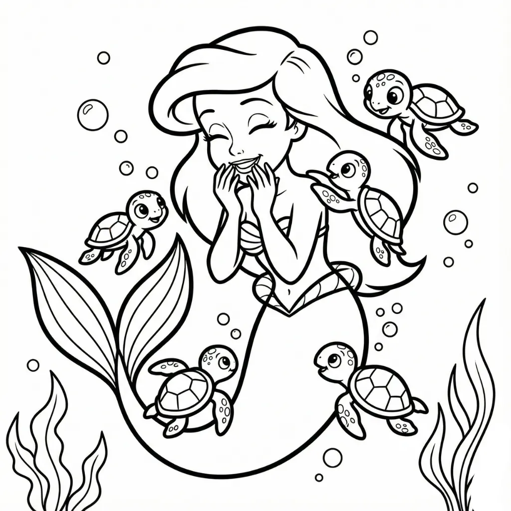 Ariel 15 para colorear para imprimir gratis