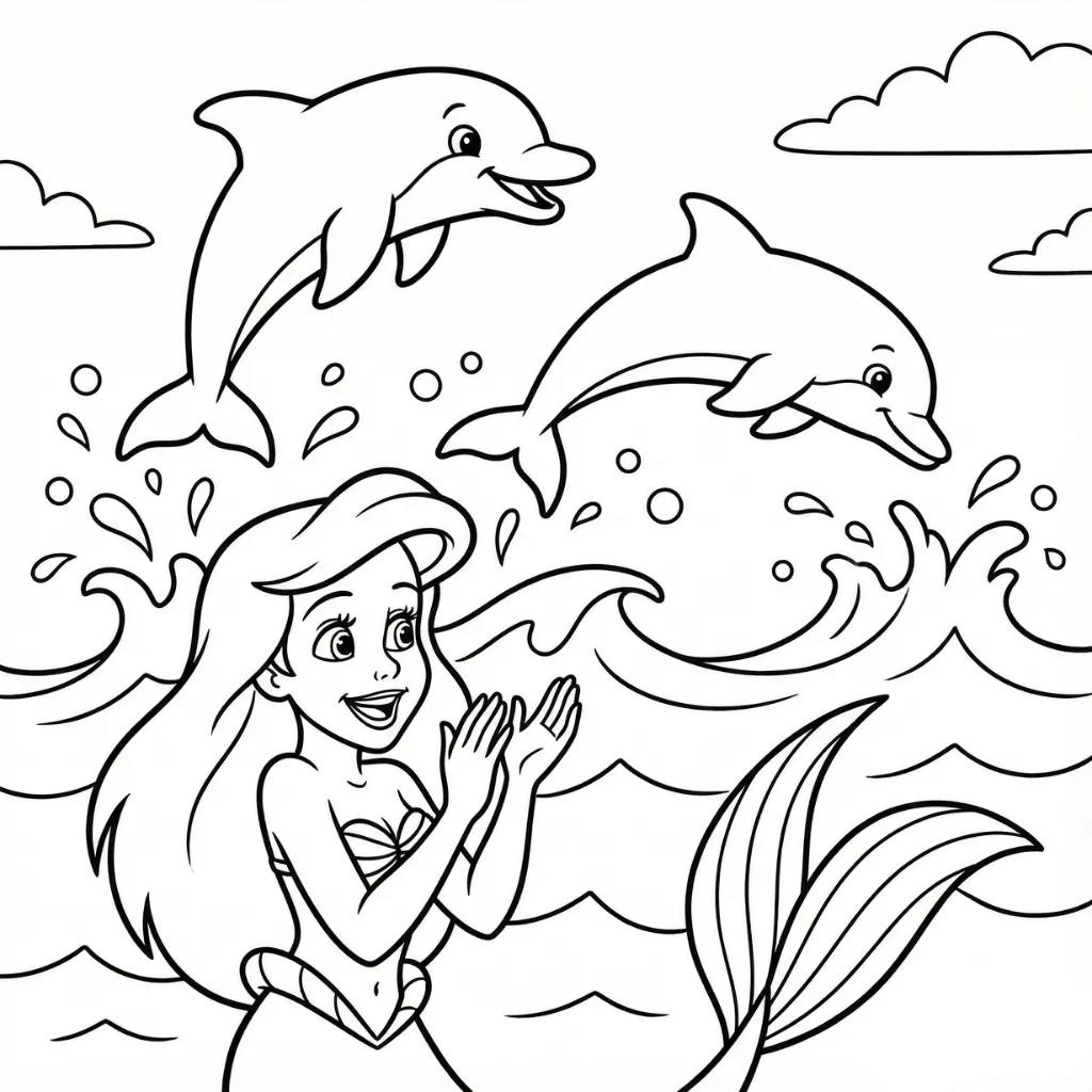 imagen para colorear Ariel 17 niño