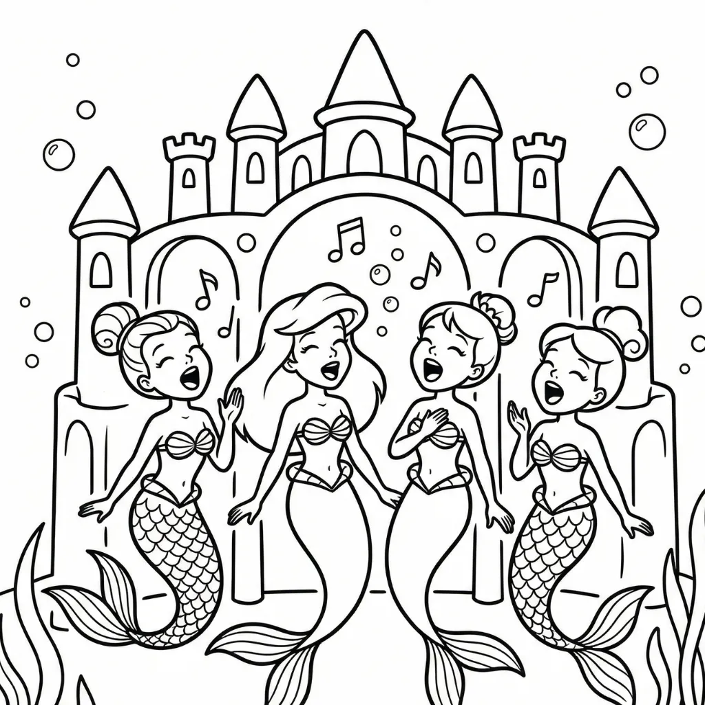 Ariel 2 para colorear para niño gratis