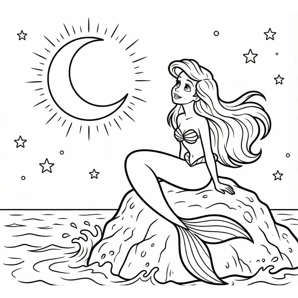 Ariel 3 para colorear para imprimir gratis