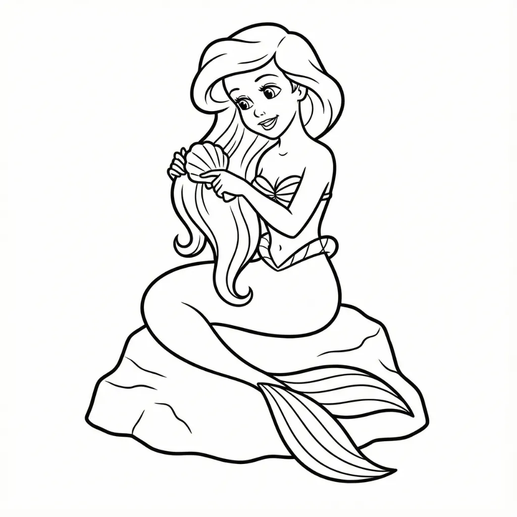 Ariel 7 de niño para colorear para imprimir