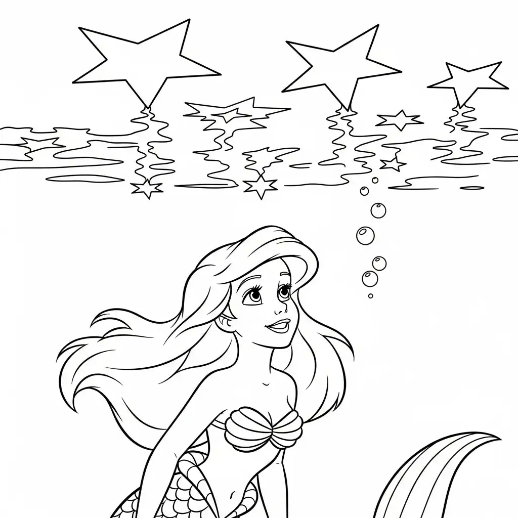 Ariel de Navidad para colorear para imprimir pdf gratis