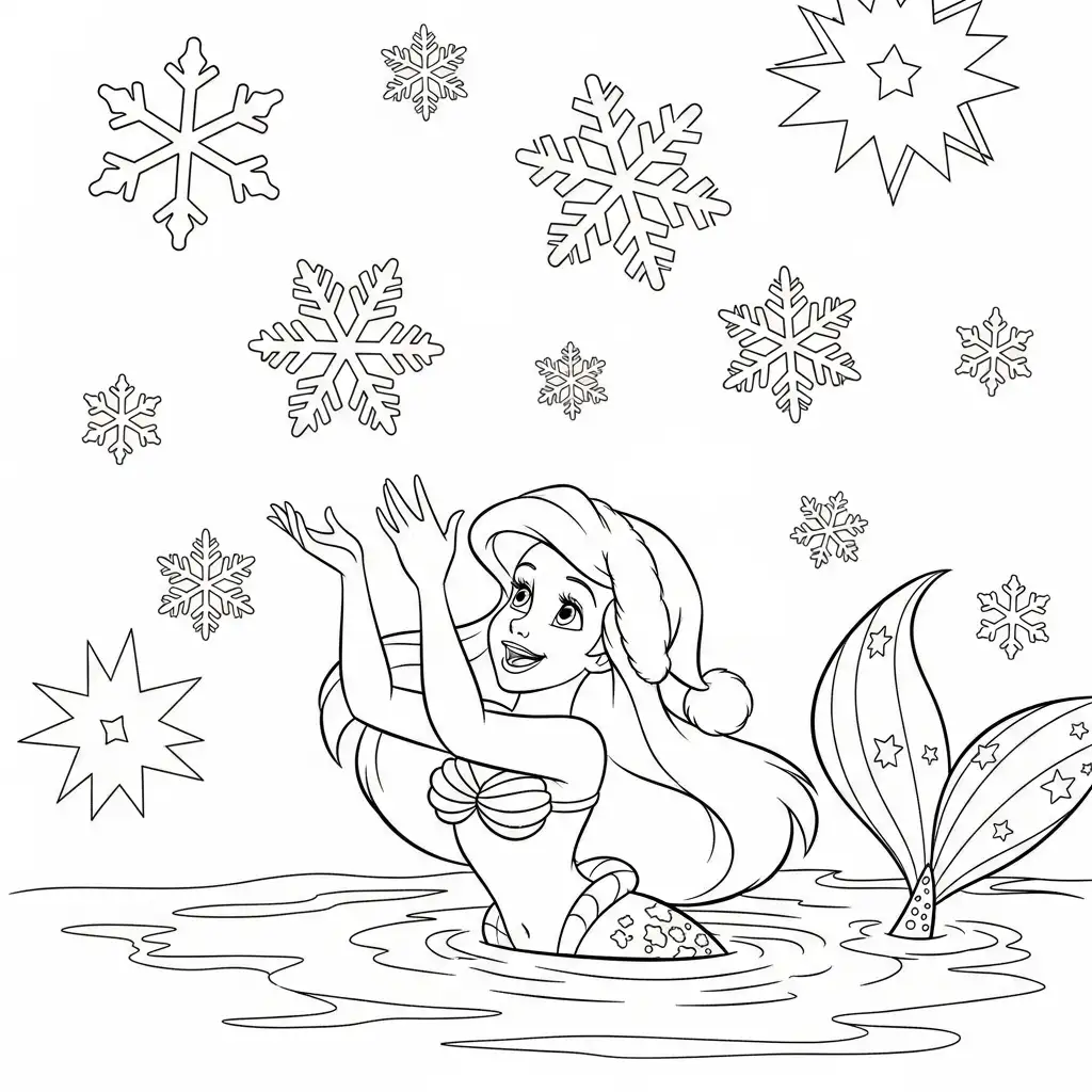 Ariel de Navidad para dibujar e imprimir