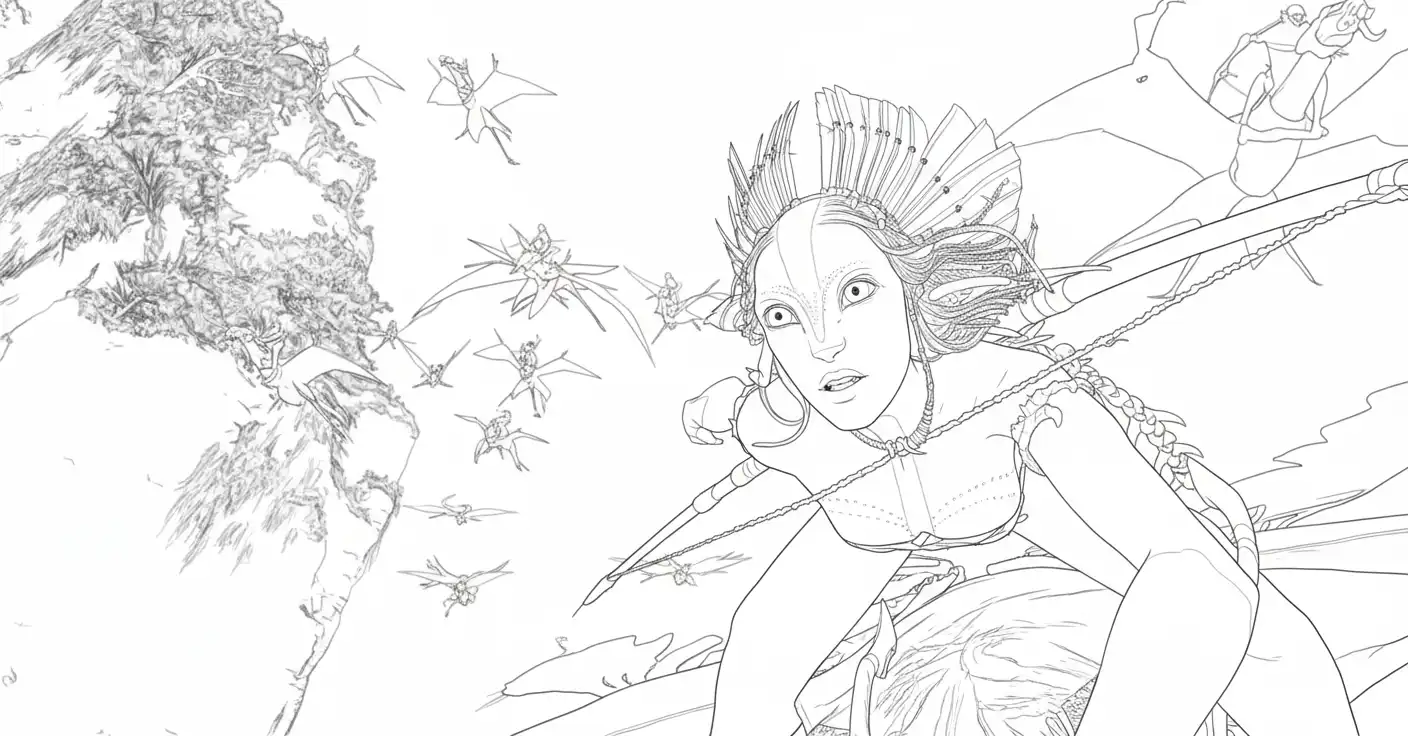 Avatar 3 para colorear para niño de 7 años