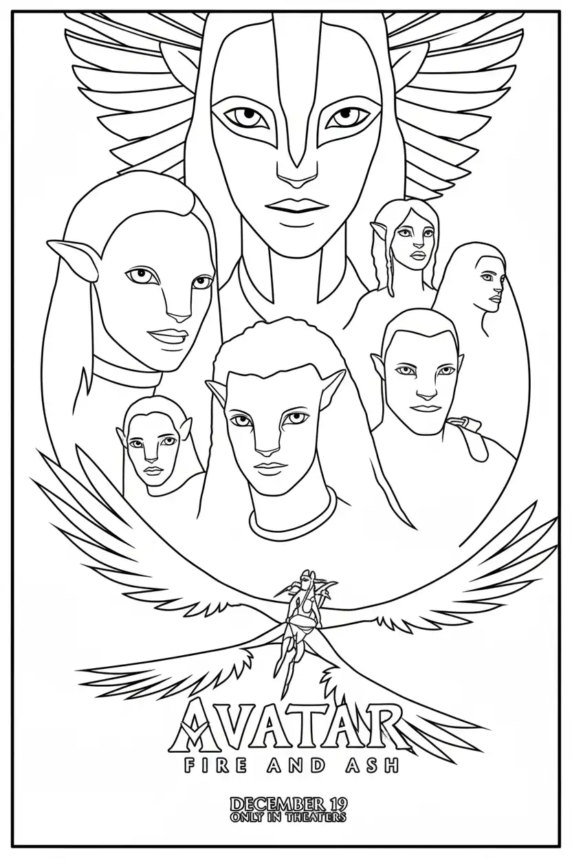 Avatar 3 para colorear en línea gratis