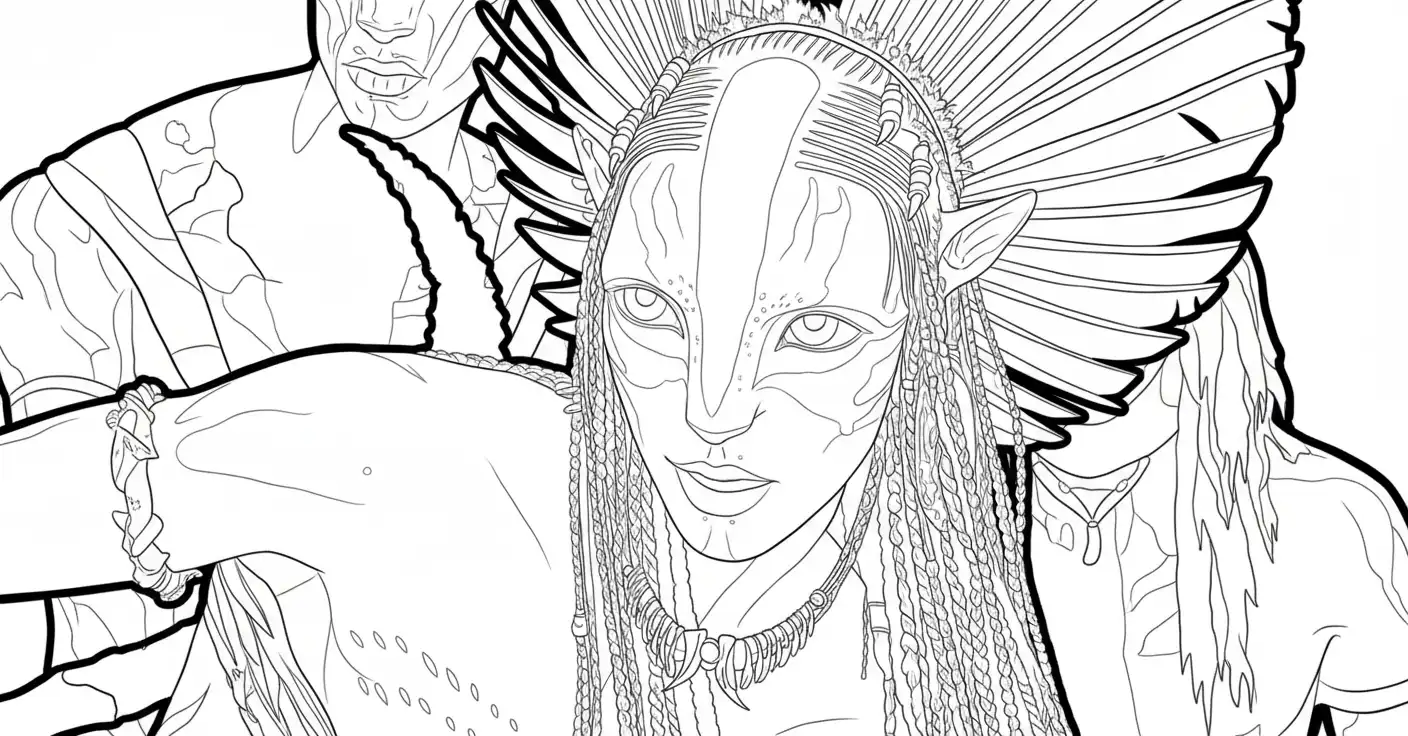 Avatar 3 para colorear para imprimir