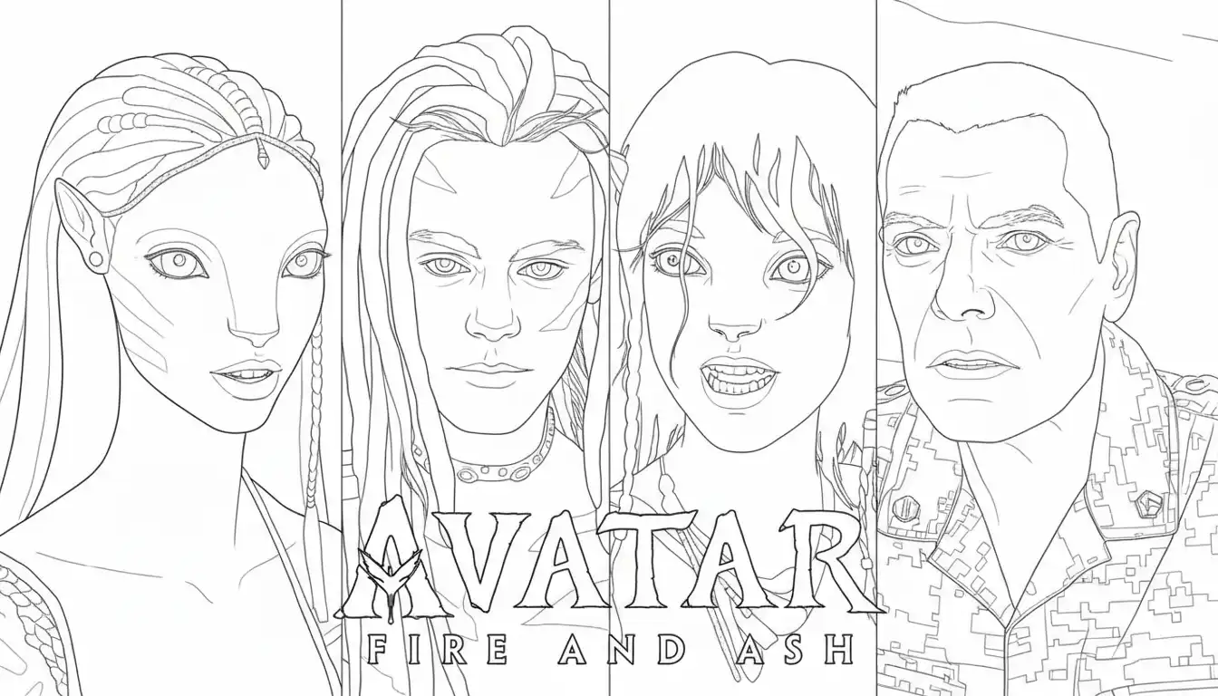Avatar 3 para colorear para imprimir pdf gratis