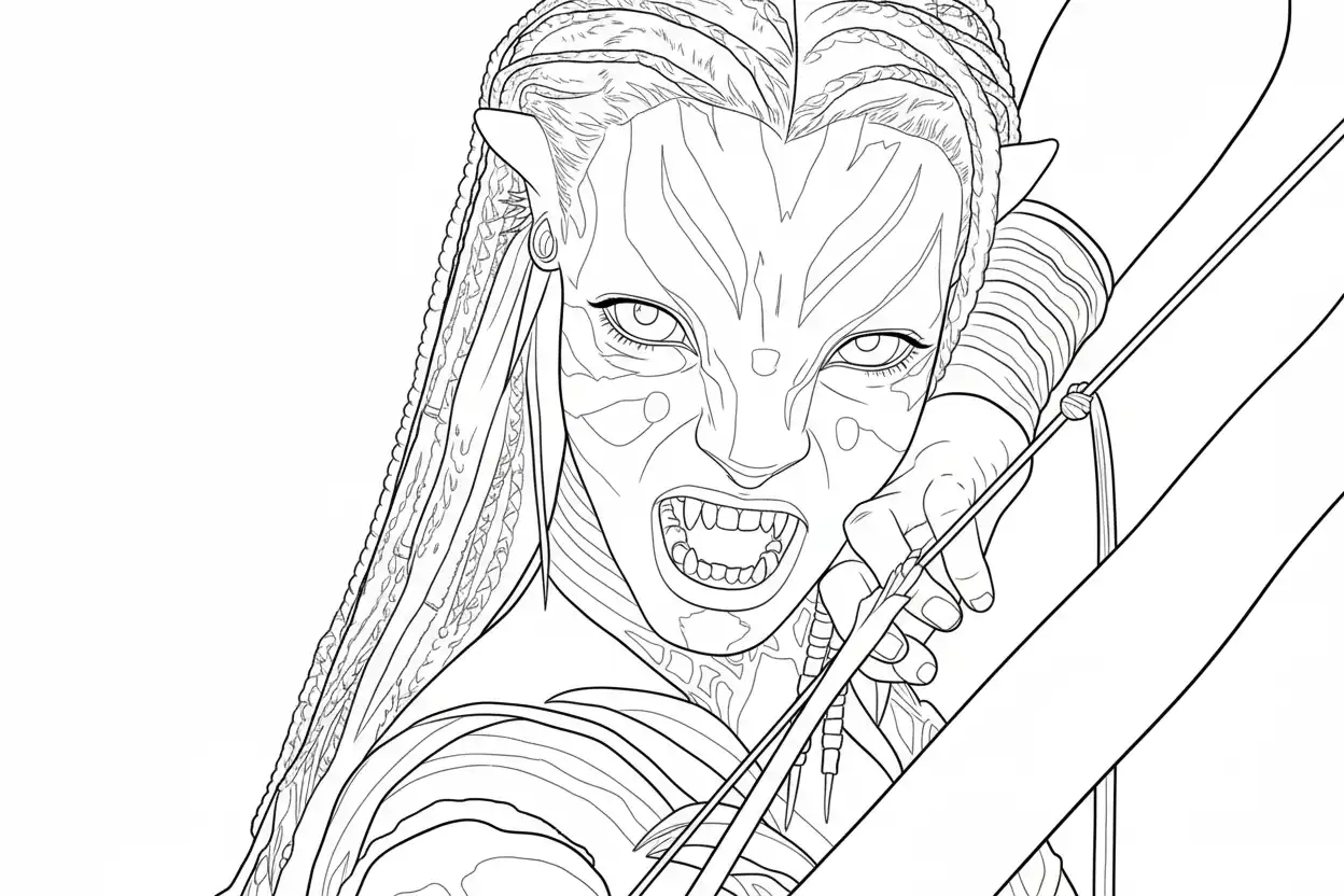 Avatar 3 para colorear para imprimir para niño de 6 años