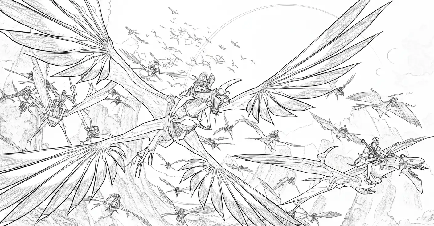 Avatar 3 para colorear para imprimir a4