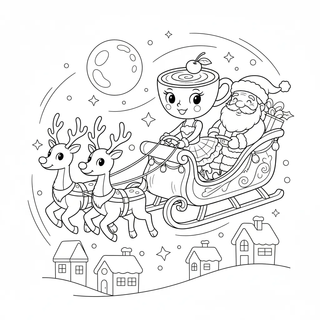 Ballerina Cappucina de Navidad 10 para colorear para imprimir para niño de 9 años