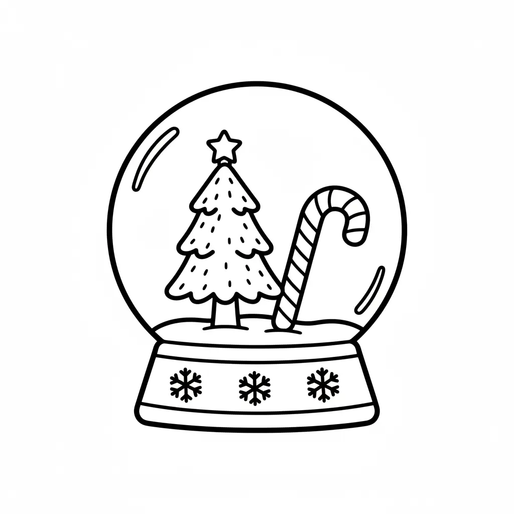 Bastón De Caramelo Navideño para colorear y recortar para imprimir