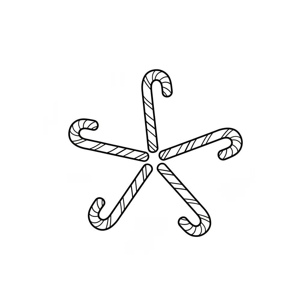 Bastón De Caramelo Navideño para colorear para imprimir pdf