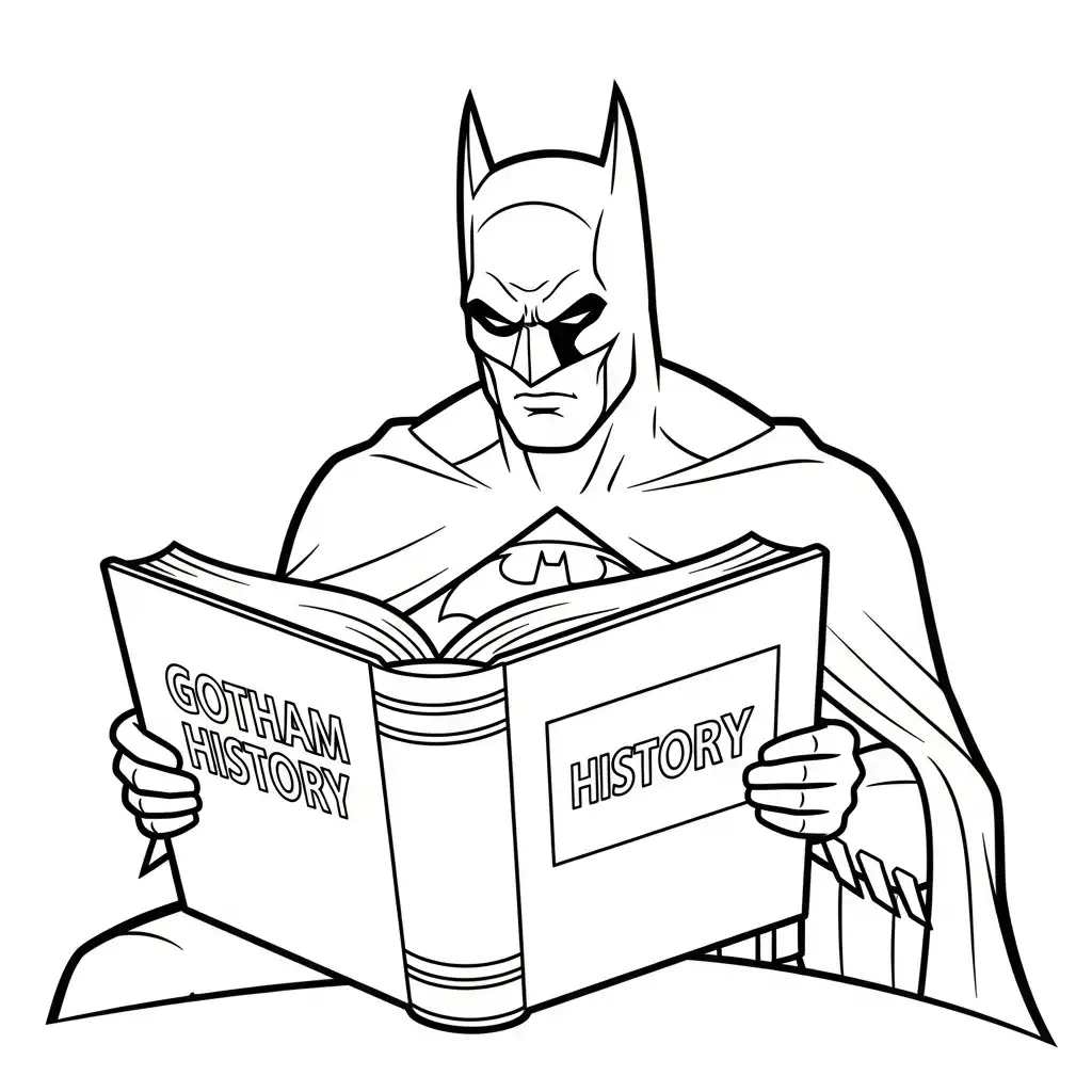 descargar Batman para colorear gratis 1