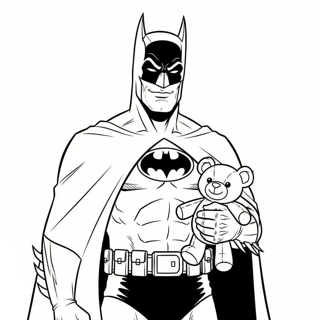 Batman para colorear educativo para niño