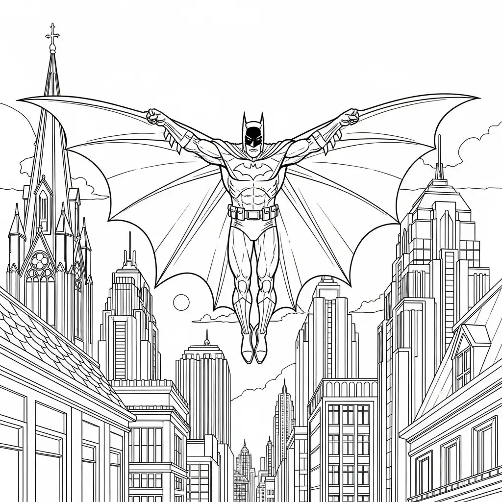 Batman para colorear gratis para niños