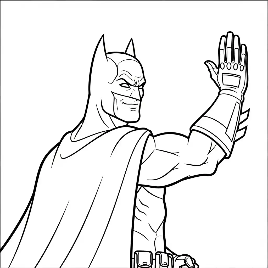 Batman de niño para colorear para imprimir 1