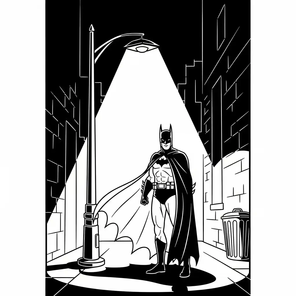 Batman para colorear gratis para imprimir 2