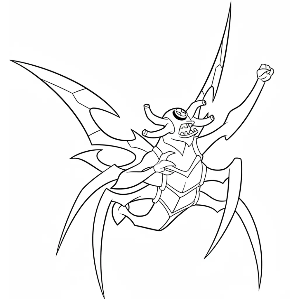 Ben 10 1 para colorear para niño para imprimir