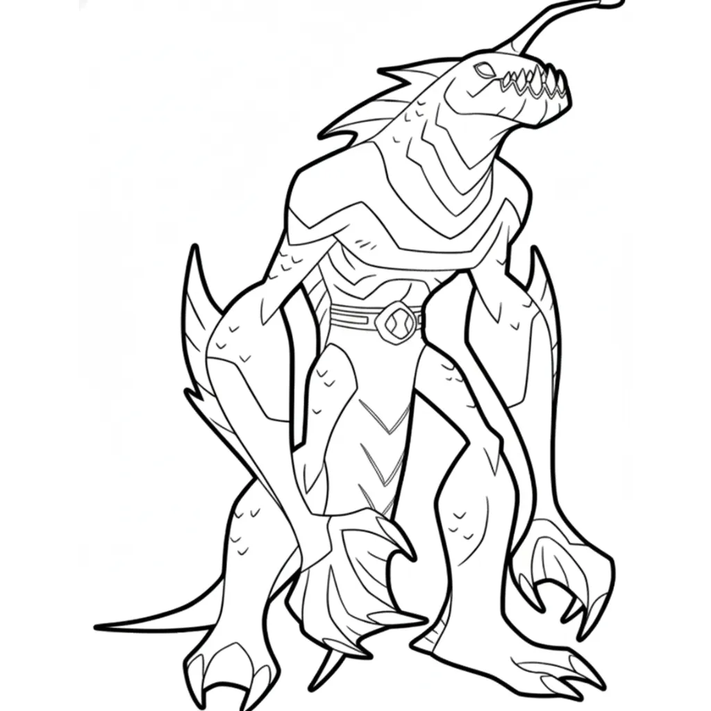 Ben 10 16 para colorear y recortar para imprimir