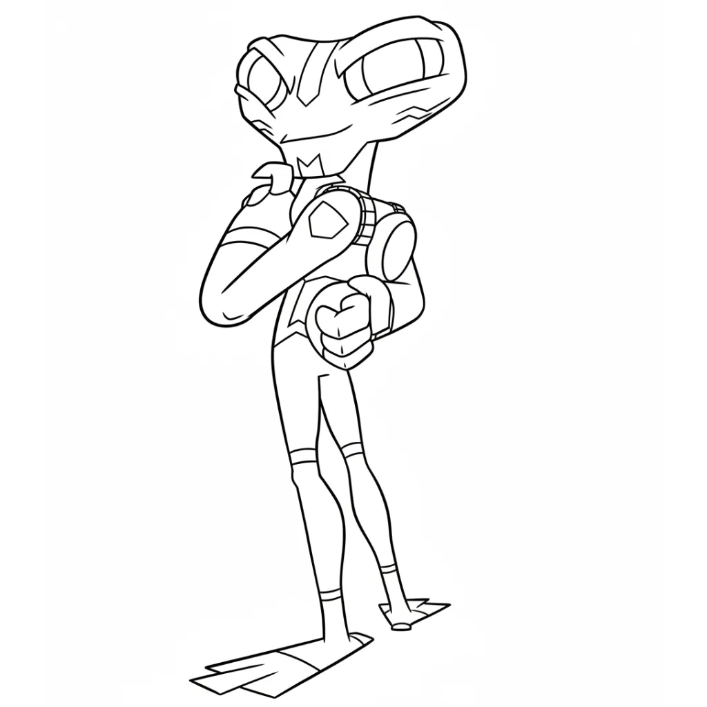 Ben 10 19 para colorear para imprimir para niño de 7 años