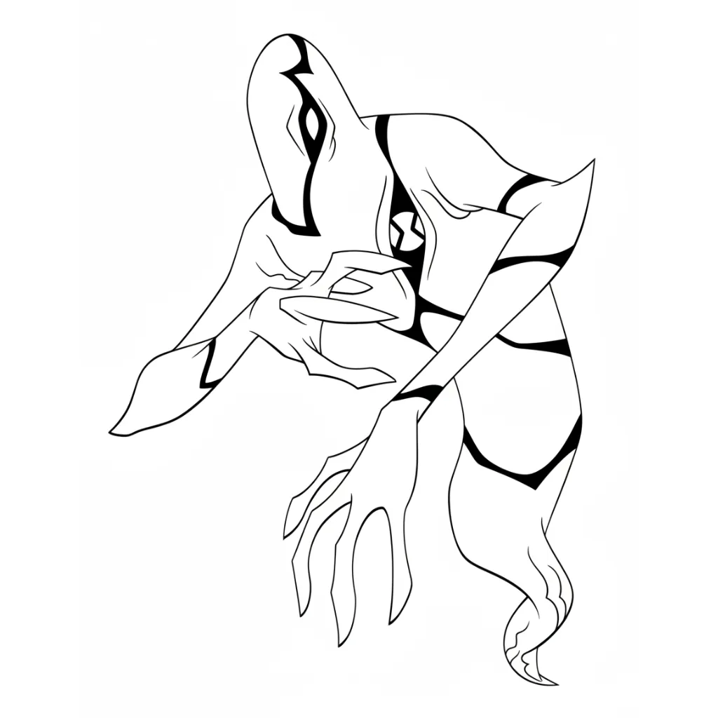 Ben 10 2 para colorear educativo para niño