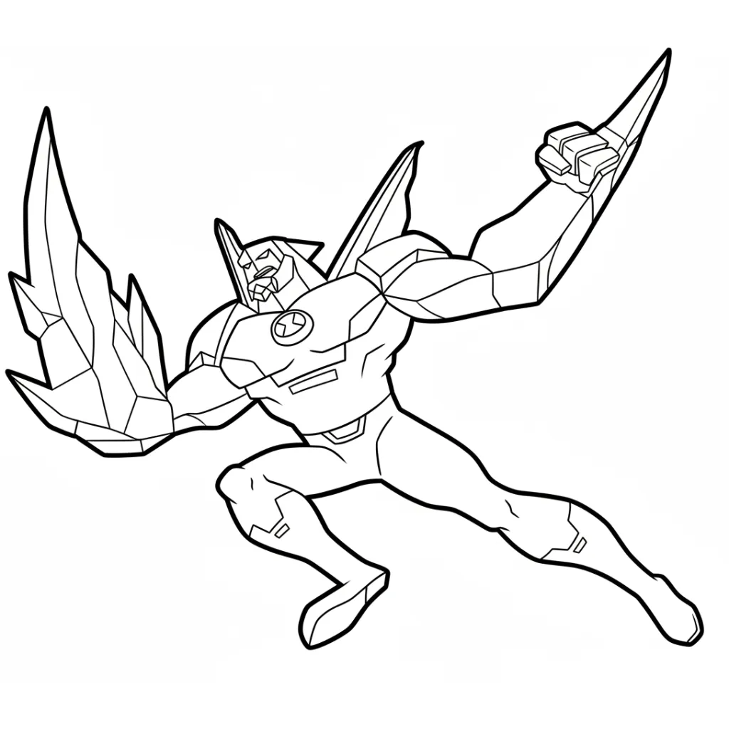 Ben 10 21 para colorear para imprimir kawaii