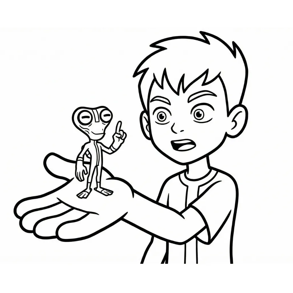 Ben 10 4 para colorear para imprimir kawaii