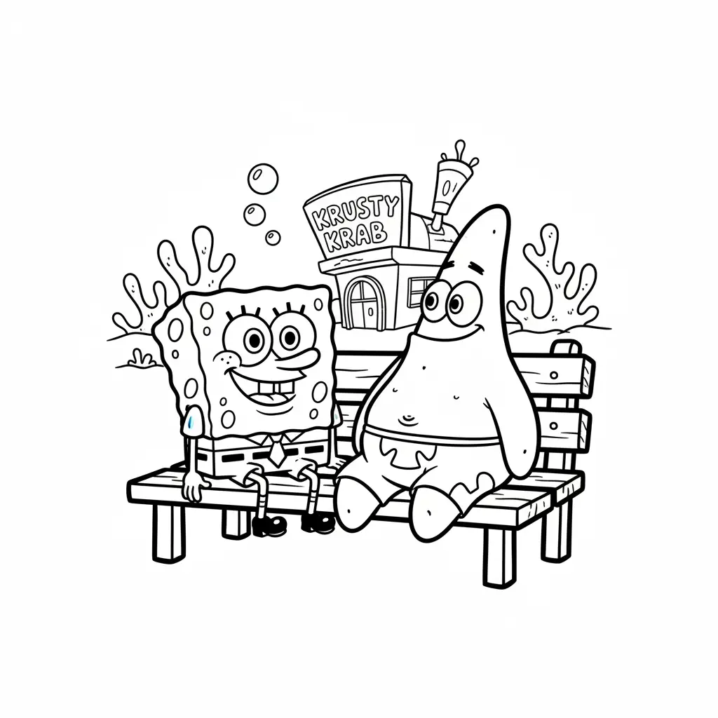 Bob Esponja para colorear en línea