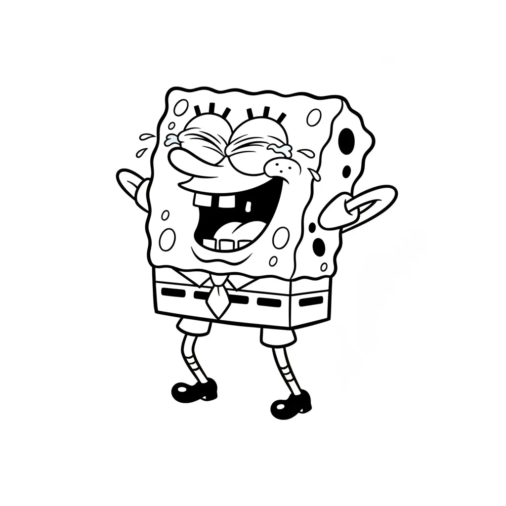 Bob Esponja para colorear para niño de 7 años