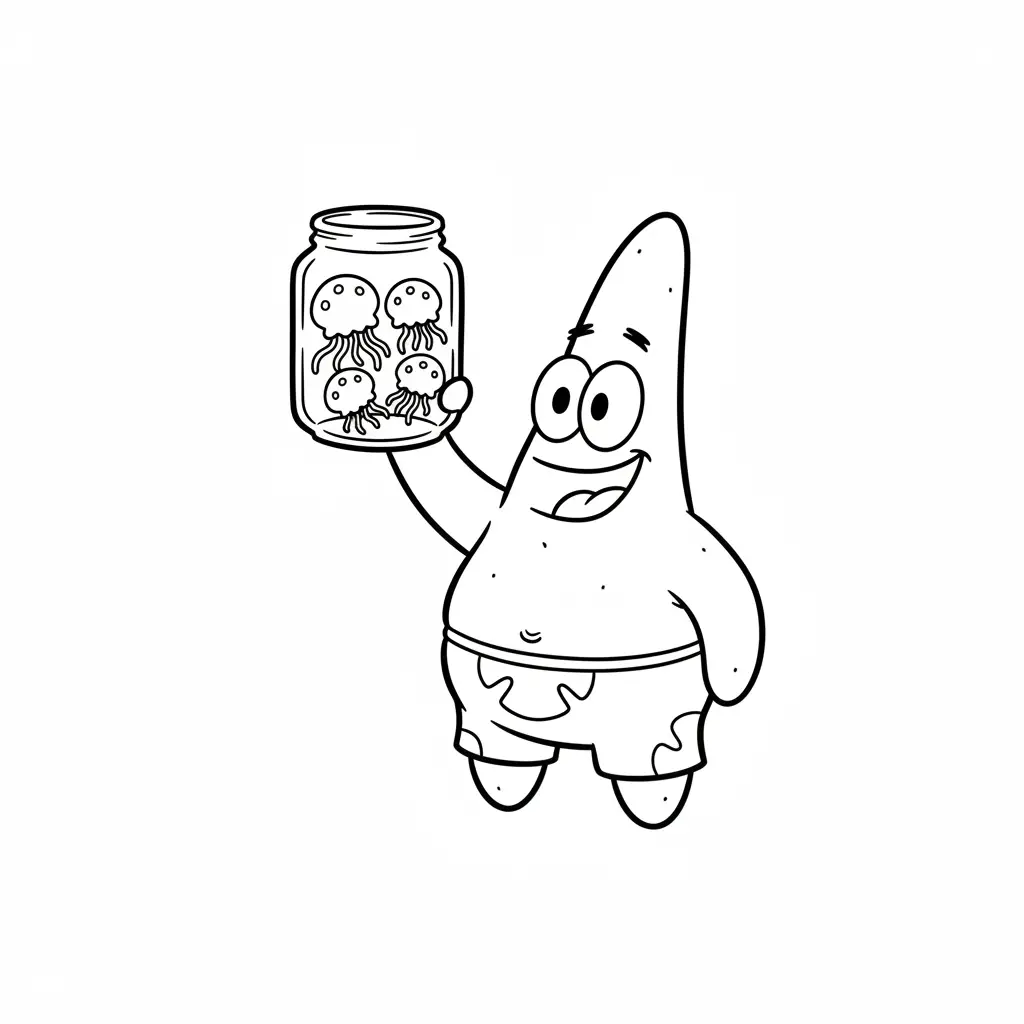 Bob Esponja para colorear para niños para imprimir gratis