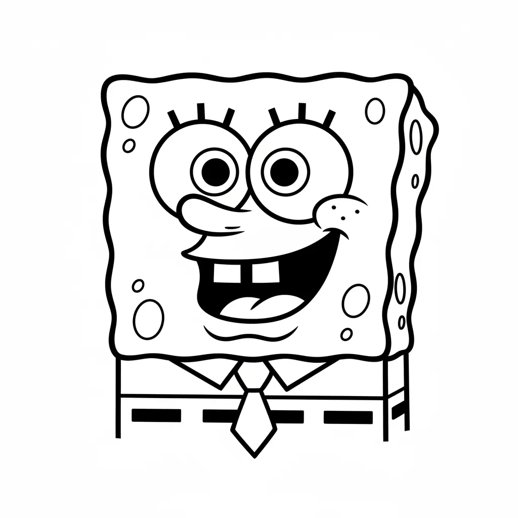 Bob Esponja para colorear gratis en línea 1