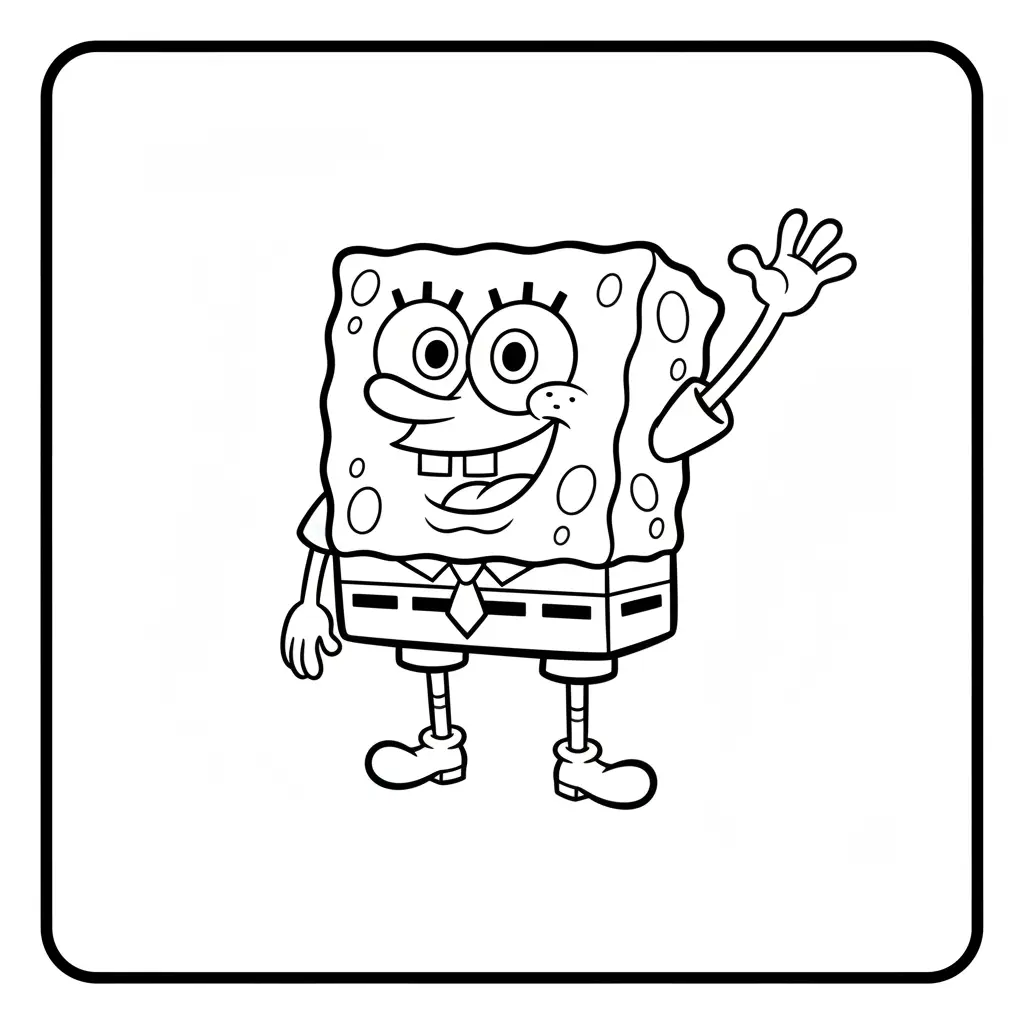 Bob Esponja para colorear para imprimir para niño de 2 años