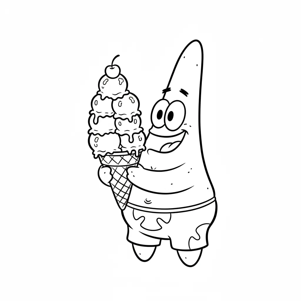 Bob Esponja para colorear para niño de para imprimir